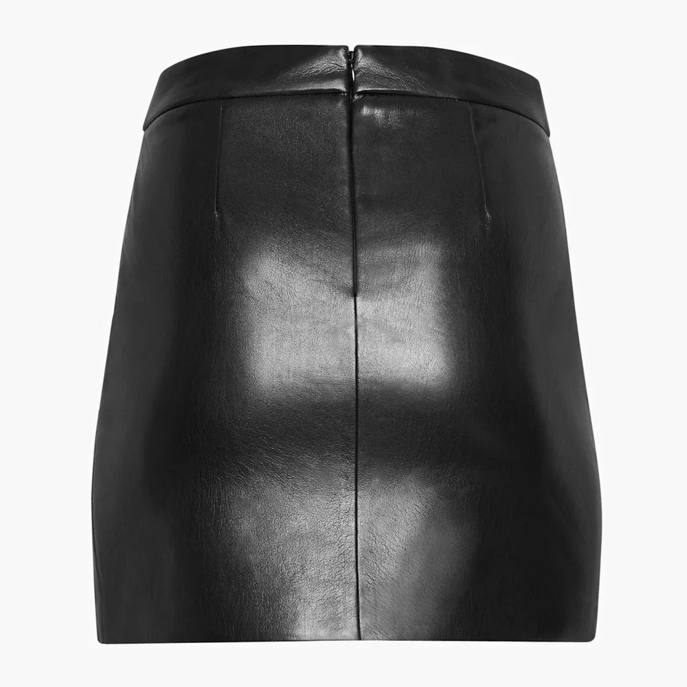 Wilfred High-waisted Vegan Leather mini skirt Size: 2 - Picture 7 of 16